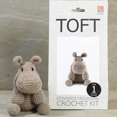 TOFT Georgina the Hippo | Beginner Crochet Animal Kit, , Crochet Georgina the Hippo with TOFT’s beginner-friendly kit. Includes UK wool, hook & stuffing—perfect for gifts or first projects., Knit With Me