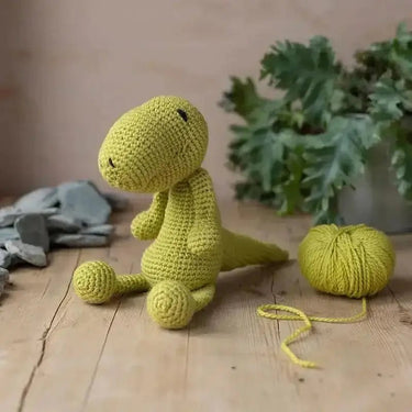 Gregor the T-REX Kit,Crochet Gregor the T-Rex with TOFT’s beginner-friendly kit. Includes wool, hook, stuffing & video tutorials, perfect for dino lovers and crafty gift-givers!
