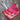 Jose Rose large ice dyed Craft Project Bag with handle on wood background