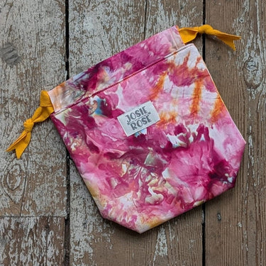 Ice Dyed Project Knitting Bag - Small in Orange Tree Z3 option at Knit With Me yarn shop