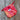 Ice Dyed Project Knitting Bag - Small by Josie Rose with vibrant red and orange design on wooden background.