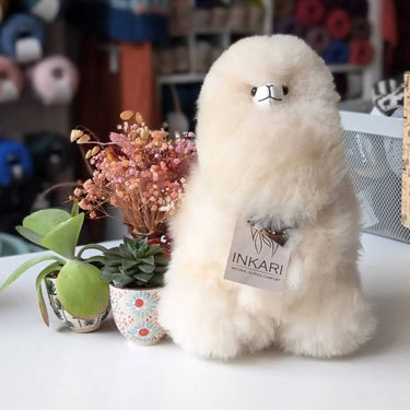 Inkari Stuffed Alpaca Animals, Style: Medium 32cm Natural Blond (15), Words cannot do justice to how adorable, and incredibly soft, these stuffed Alpaca Animals are. You really need to have a feel to believe. Our Alpacas come in three sizes, SMall, Medium