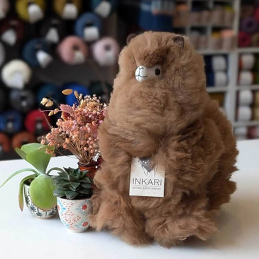 Inkari Stuffed Alpaca Animals, Style: Medium 32cm Natural Caramel (14), Words cannot do justice to how adorable, and incredibly soft, these stuffed Alpaca Animals are. You really need to have a feel to believe. Our Alpacas come in three sizes, SMall, Medi