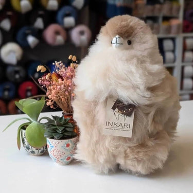 Inkari Stuffed Alpaca Animals, Style: Medium 32cm Natural Sahara (12), Words cannot do justice to how adorable, and incredibly soft, these stuffed Alpaca Animals are. You really need to have a feel to believe. Our Alpacas come in three sizes, SMall, Mediu