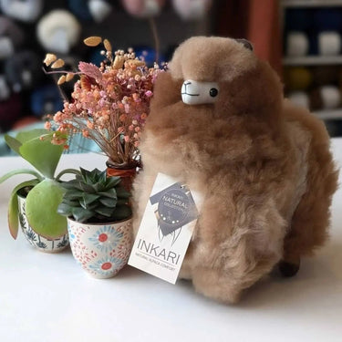 Inkari Stuffed Alpaca Animals, Style: Small 23cm Natural Caramel (23), Words cannot do justice to how adorable, and incredibly soft, these stuffed Alpaca Animals are. You really need to have a feel to believe. Our Alpacas come in three sizes, SMall, Mediu
