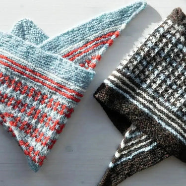 Biches & Bûches | Isla Shawl Kit | Le Petit Lambswool, Kit Name: Knit With Me, Knit the Isla Shawl with Le Petit Lambswool. This fun kit makes 2–3 kerchiefs & includes yarn + pattern—perfect UK knitting gift project., Knit With Me