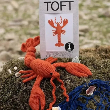 TOFT | Joanna the Lobster Kit | Beginner Amigurumi Crochet, , Crochet Joanna the Lobster with TOFT’s beginner-friendly kit. Includes UK-spun wool, hook & stuffing—perfect crafty gift or starter project., Knit With Me