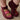 Knitted socks with floral pattern on a neutral background