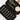 KnitPro Oasis Starter Interchangeable Crochet Hook Set with 7 hooks, scissors, tape, and markers in black case.