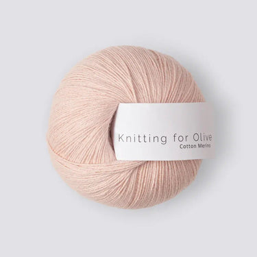 Knitting for Olive COTTON MERINO yarn, 70% cotton, 30% RWS certified Merino wool, non-mulesed, soft yarn ball for all-year use.