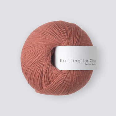 Knitting for Olive COTTON MERINO yarn ball in a soft blend of cotton and RWS certified Merino wool, ideal for everyday garments.