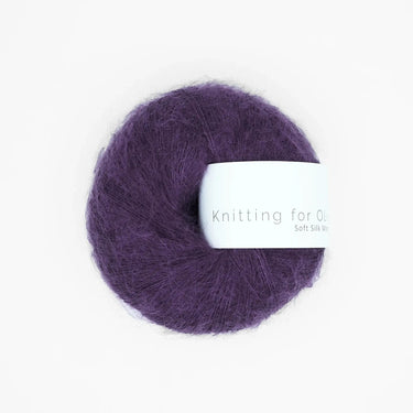 Purple ball of Knitting For Olive Soft Silk Mohair yarn