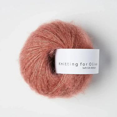 Knitting For Olive | Soft Silk Mohair, colour: Plum Rose, A luxurious mohair yarn blend. Finest Kid Mohair and Mulberry silk fingering yarn. This yarn is incredible held double or with Knitting For Olive Merino, Knit With Me