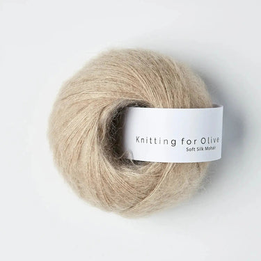 Knitting For Olive | Soft Silk Mohair, colour: Powder, A luxurious mohair yarn blend. Finest Kid Mohair and Mulberry silk fingering yarn. This yarn is incredible held double or with Knitting For Olive Merino, Knit With Me