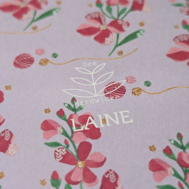 Laine x Dee | Floral Knitting Notebook for Designs & Ideas, colour: Lilac, Jot down knitting ideas in this Laine x Dee Hardwicke notebook. Featuring floral covers & quality paper—perfect UK gift for crafters., Knit With Me