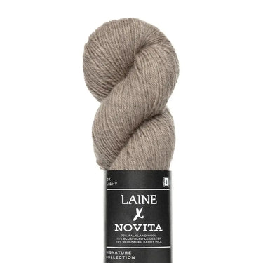 Laine x Novita DK yarn skein made from Falkland wool, Bluefaced Leicester, Bluefaced Kerry Hill, high-quality knitting yarn.