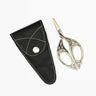 Lantern Moon Scissors | Handwork Scissors & Leather Case, , Beautifully crafted Lantern Moon scissors with gold-tone handles and pointed blades. Includes a protective leather case—perfect for all needlework and crafting., Knit With Me