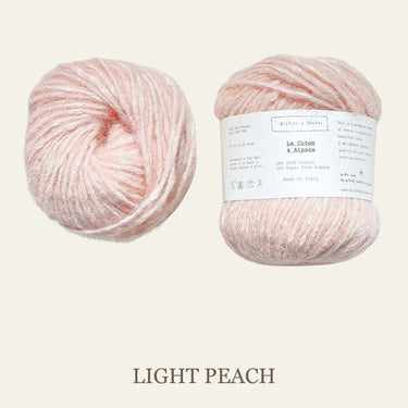 Le Coton & Alpaca in Light Peach option at Knit With Me yarn shop