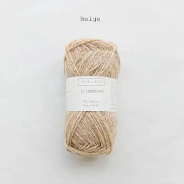 Biches & Bûches | Le Lambswool | Rustic Merino Yarn, Color: Beige, Natural 100% lambswool yarn with rustic charm—soft, lofty & perfect knitting wool UK for handmade sweaters, scarves & cosy winter projects, Knit With Me