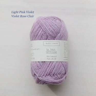 Le Petit Lambswool | Biches and Buches, colour: Light Pink Violet, The lambswool blend provides the perfect balance of structure and drape. This fingering-weight yarn is a Scottish lambswool with tweed yarn speckles. , Knit With Me