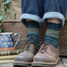 Lineage Socks | The Knitting Shed | Printed Pattern in option at Knit With Me yarn shop