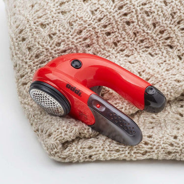 Lint and Bobble Remover | Addi | Efficient, Compact and Portable on a jumper at Knit With Me yarn shop