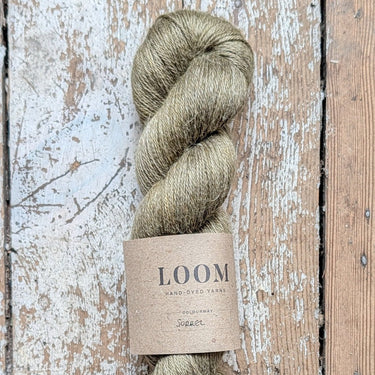 Loom Alpaca, Linen & Silk, 4ply yarn in Sorrel at Knit With Me yarn shop