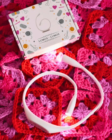 Lumos Knitting Light | Neck Light, , Knit anytime with the Lumos knitting neck light! The Lumos light is perfect for hands-free crafting. Shop the Lumos knitting light for bright, focused lighting., Knit With Me