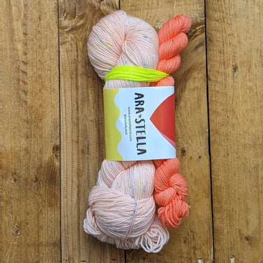 ARA STELLA Luxe Sock Yarn | Hand-Dyed Merino Blend 4ply, Color: Match Point, Lusciously soft ARA STELLA Luxe Sock yarn, hand-dyed in Surrey. Made with extra fine superwash merino and nylon for strength. Ideal for socks & scarves., Knit With Me