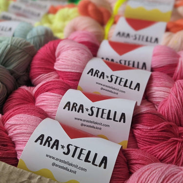 ARA STELLA Luxe Sock Yarn | Hand-Dyed Merino Blend 4ply, Color: Match Point, Lusciously soft ARA STELLA Luxe Sock yarn, hand-dyed in Surrey. Made with extra fine superwash merino and nylon for strength. Ideal for socks & scarves., Knit With Me