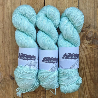 Zakami | Luxury Merino Silk Fingering | Soft Shine & Drape, Colour: Hint Of Mint, Zakami Luxury Merino Silk Fingering offers softness, shine, and superb drape. Hand-dyed in Edinburgh, it's perfect for shawls, baby knits, and delicate garments, Knit With M