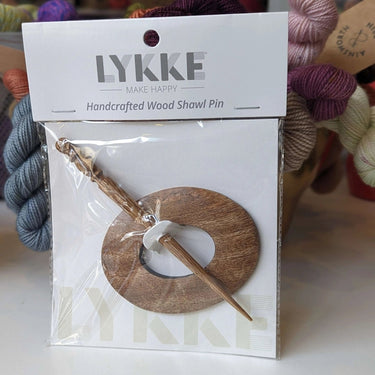 Lykke Shawl Pins | Rosewood & Mango Finishing Touch UK, Style: Mango Oval, Add a handcrafted finish to shawls & knits with Lykke wood pins. Elegant rosewood or mango—ideal for UK-made garments & gifts., Knit With Me