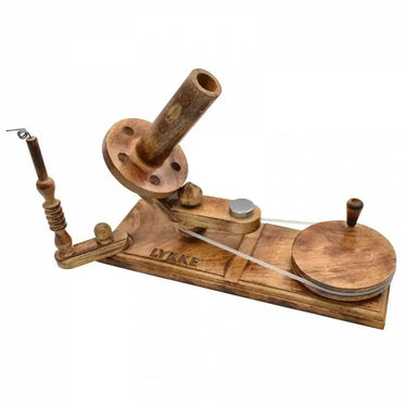 LYKKE | Wooden Yarn Winder | Handcrafted Ball Winder, Colour: Burnt Mango, Handcrafted yarn winder in sustainable wood by LYKKE. Wind balls smoothly & quickly—ideal UK knitting tool with matching swift available., Knit With Me