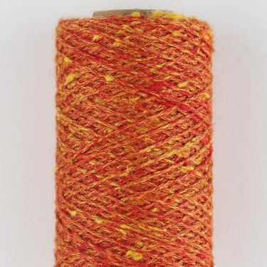 BC Garn | Tussah Tweed | Cruelty-Free Silk Yarn, Colour: 04 Mandarine, Tussah Tweed by BC Garn is a light fingering silk yarn with tweed texture. Cruelty-free, softens with wear—perfect for summer knits and layering., Knit With Me