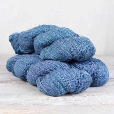Fibre Co. | Meadow Yarn | Baby Llama, Merino, Silk & Linen, Color: Bellflower, Meadow is a luxe lace-weight blend of llama, merino, silk & linen. Soft with crisp stitch definition—perfect for light UK knits & shawls., Knit With Me