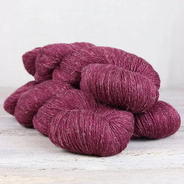 Fibre Co. | Meadow Yarn | Baby Llama, Merino, Silk & Linen, Color: Pokeweed, Meadow is a luxe lace-weight blend of llama, merino, silk & linen. Soft with crisp stitch definition—perfect for light UK knits & shawls., Knit With Me