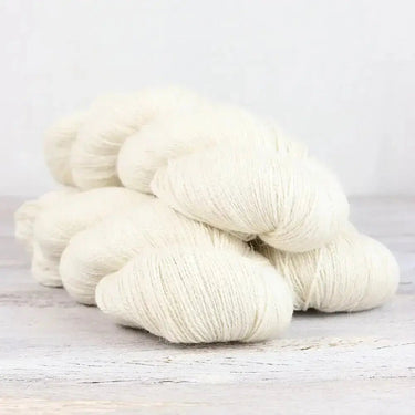 Fibre Co. | Meadow Yarn | Baby Llama, Merino, Silk & Linen, Color: Queen Annes Lace, Meadow is a luxe lace-weight blend of llama, merino, silk & linen. Soft with crisp stitch definition—perfect for light UK knits & shawls., Knit With Me
