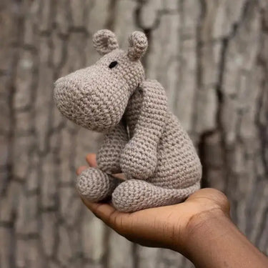 TOFT Georgina the Hippo | Beginner Crochet Animal Kit, , Crochet Georgina the Hippo with TOFT’s beginner-friendly kit. Includes UK wool, hook & stuffing—perfect for gifts or first projects., Knit With Me