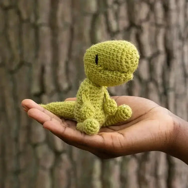 TOFT Mini T-Rex Kit | Beginner-Plus Dinosaur Crochet, , Crochet Mini Gregor the T-Rex with TOFT’s Level 2 kit. A fun dinosaur project for confident beginners with DK yarn, hook & full instructions., Knit With Me