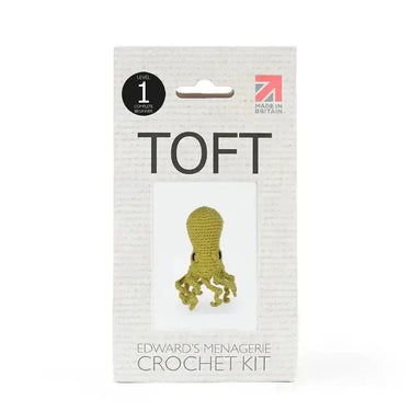 TOFT Mini Orla Octopus | Beginner Crochet Animal Kit, Color: Lime, Make Mini Orla the Octopus with TOFT’s Level 1 kit. Includes soft UK wool, tools & pattern—perfect for new crocheters or gifting., Knit With Me