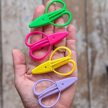 Mini Scissors in Neon Pink option at Knit With Me yarn shop
