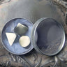 Jul Designs | Modern Stud Set | Reusable Knit Closures, Material: White Brass, Add no-sew, removable closures to knitwear with Jul’s modern stud buttons. Circle, square & triangle in brass—perfect UK knitting accessories, Knit With Me