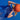 Person in crocheted outfit holding basketball, showcasing Hooks Out by Molla Mills, vibrant blue design on patterned surface.