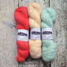 Zakami Monica Scarf Kit | Brushed Suri Alpaca Knitting, Color: Kit 2, Knit the chic Monica Scarf with brushed Suri Alpaca. Includes 3 skeins + PDF pattern. A light, soft & stylish project for UK knitters., Knit With Me