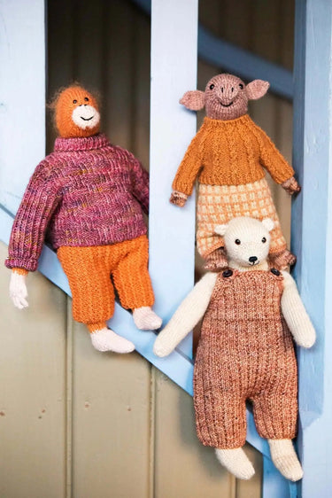Laine | Mouche & Friends | Seamless Knitted Toy Patterns, , Knit 12 adorable toy animals with clothes in Mouche & Friends. A seamless knitting journey with stories, tutorials, and charming character design., Knit With Me