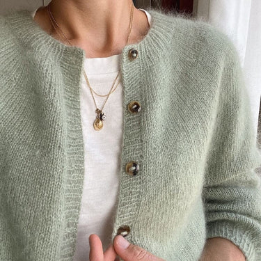 Novice Cardigan - Mohair Edition | PetiteKnit | Printed Pattern in option at Knit With Me yarn shop