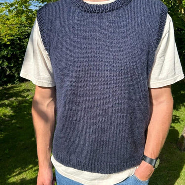 Novice Slipover Man | PetiteKnit | Printed Pattern in option at Knit With Me yarn shop