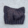 Olive's Cat Beanie Kit with cat ears in KFO Heavy Merino and Soft Silk Mohair at Knit With Me yarn shop