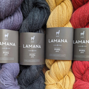 Lamana | Piura Arte Lace Yarn | Hand-Dyed Baby Alpaca, Lamana Piura Arte is a luxurious lace-weight yarn made from pure baby alpaca. Soft yet structured, it’s perfect solo or held double for elegant and modern knits, Knit With Me
