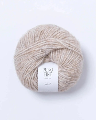 Puno Fine by Majo Garn | Luxurious Alpaca & Cotton Yarn, Colour: Greige 120, Shop Puno Fine by Majo Garn—a luxurious blend of baby alpaca, merino, and cotton. Lightweight, soft, ethical, and perfect for delicate knitting projects, Knit With Me
